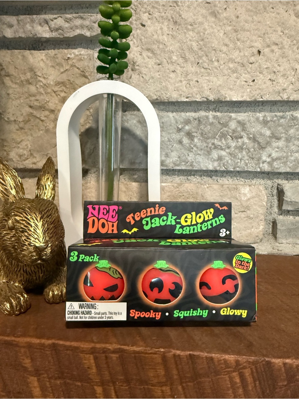 Teenie Jack-Glow Lanterns - Orange 3-Pack for Reptile Enrichment